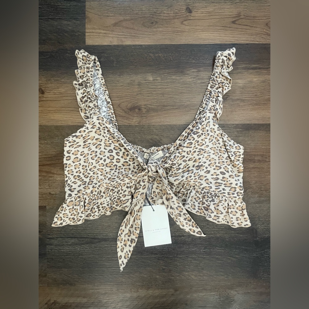 Spell & The Gypsy Collective Frankie Cheetah Crop Top - Picture 7 of 11